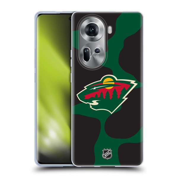 NHL Minnesota Wild Cow Pattern Soft Gel Case for OPPO Reno11
