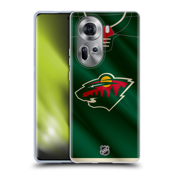 NHL Minnesota Wild Jersey Soft Gel Case for OPPO Reno11