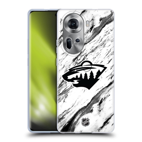 NHL Minnesota Wild Marble Soft Gel Case for OPPO Reno11