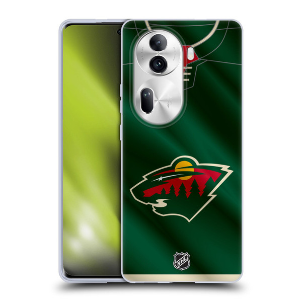 NHL Minnesota Wild Jersey Soft Gel Case for OPPO Reno11 Pro
