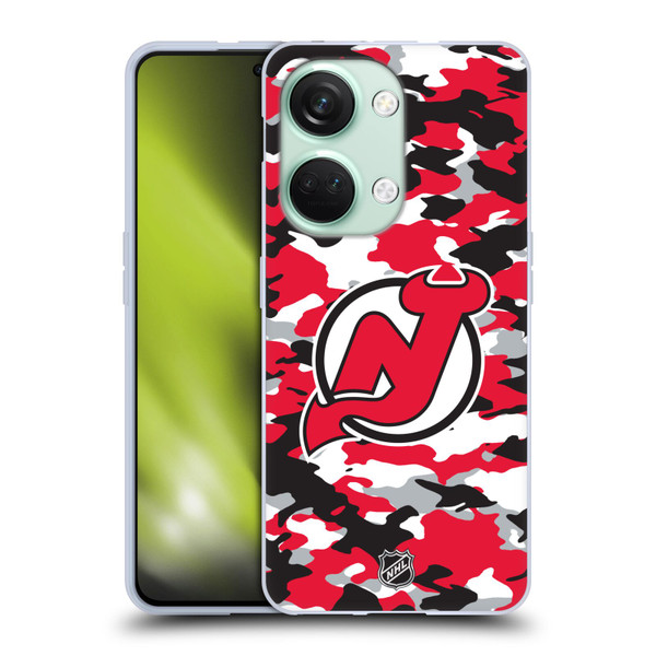 NHL New Jersey Devils Camouflage Soft Gel Case for OnePlus Nord 3 5G