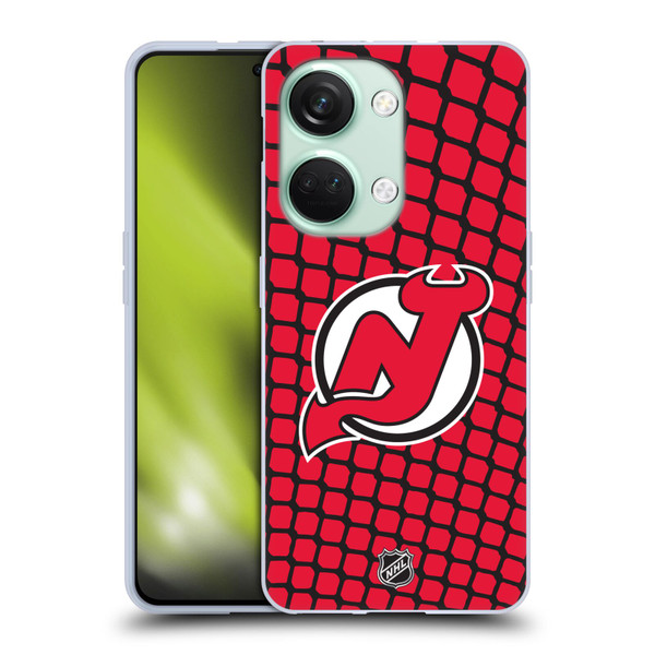 NHL New Jersey Devils Net Pattern Soft Gel Case for OnePlus Nord 3 5G