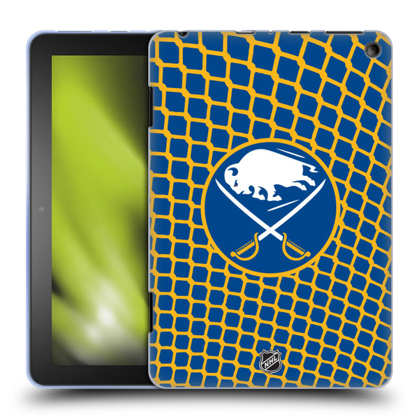 NHL Buffalo Sabres Net Pattern Soft Gel Case for Amazon Fire HD 8/Fire HD 8 Plus 2020