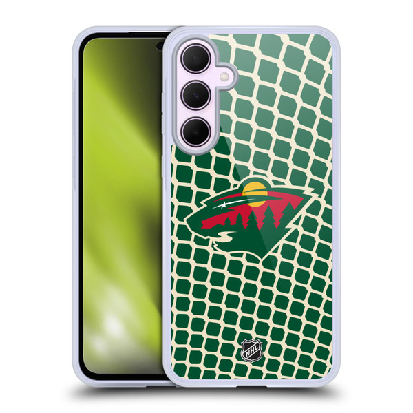 NHL Minnesota Wild Net Pattern Soft Gel Case for Samsung Galaxy A35 5G