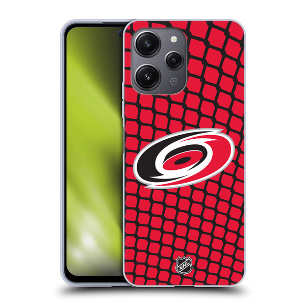 NHL Carolina Hurricanes Net Pattern Soft Gel Case for Xiaomi Redmi 12