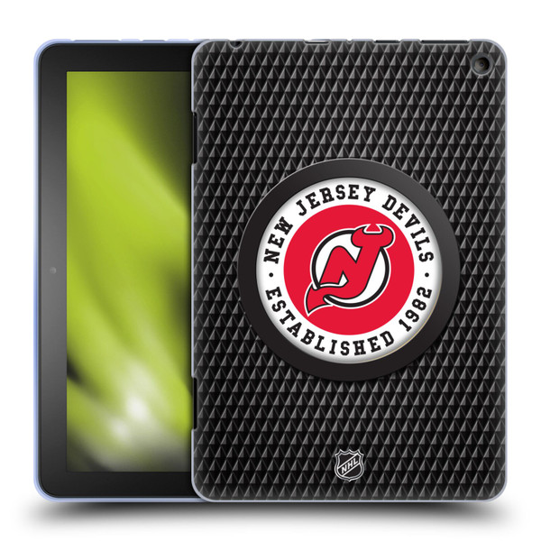 NHL New Jersey Devils Puck Texture Soft Gel Case for Amazon Fire HD 8/Fire HD 8 Plus 2020