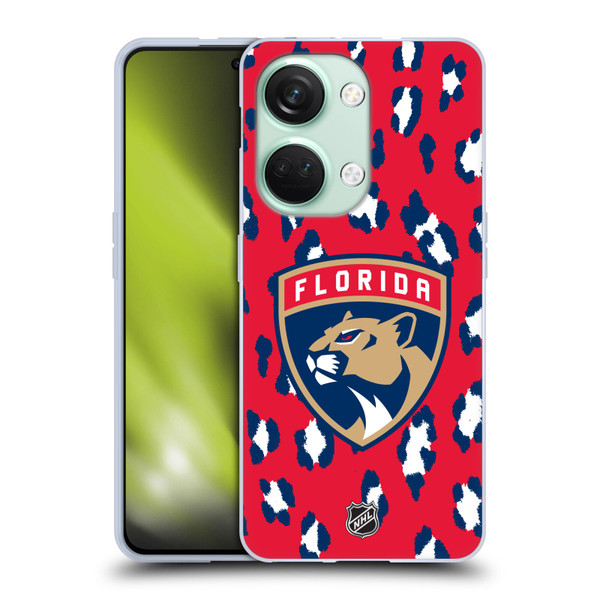 NHL Florida Panthers Leopard Pattern Soft Gel Case for OnePlus Nord 3 5G