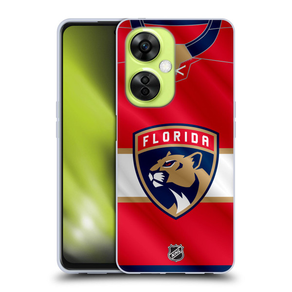 NHL Florida Panthers Jersey Soft Gel Case for OnePlus Nord CE 3 Lite 5G