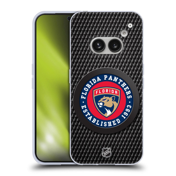 NHL Florida Panthers Puck Texture Soft Gel Case for Nothing Phone (2a)