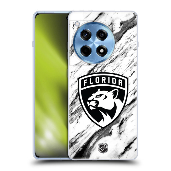 NHL Florida Panthers Marble Soft Gel Case for OnePlus 12R