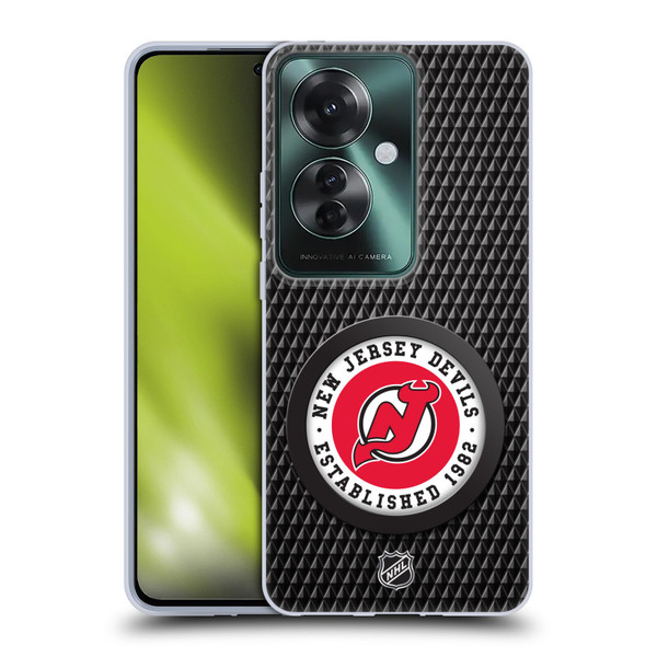NHL New Jersey Devils Puck Texture Soft Gel Case for OPPO Reno11 F 5G / F25 Pro 5G