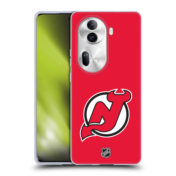 NHL New Jersey Devils Plain Soft Gel Case for OPPO Reno11 Pro