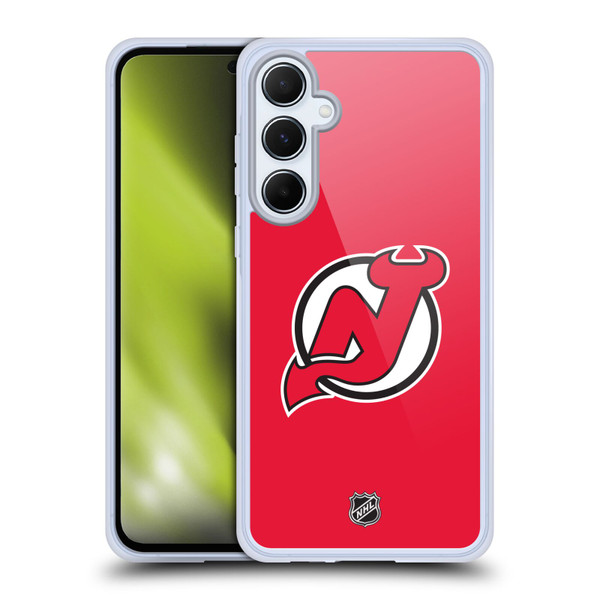 NHL New Jersey Devils Plain Soft Gel Case for Samsung Galaxy A55 5G