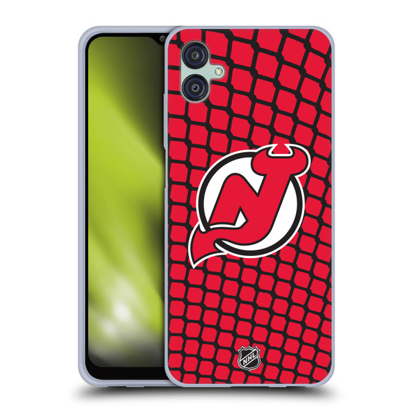 NHL New Jersey Devils Net Pattern Soft Gel Case for Samsung Galaxy M04 5G / A04e