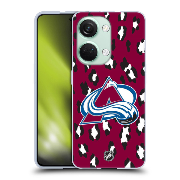 NHL Colorado Avalanche Leopard Patten Soft Gel Case for OnePlus Nord 3 5G