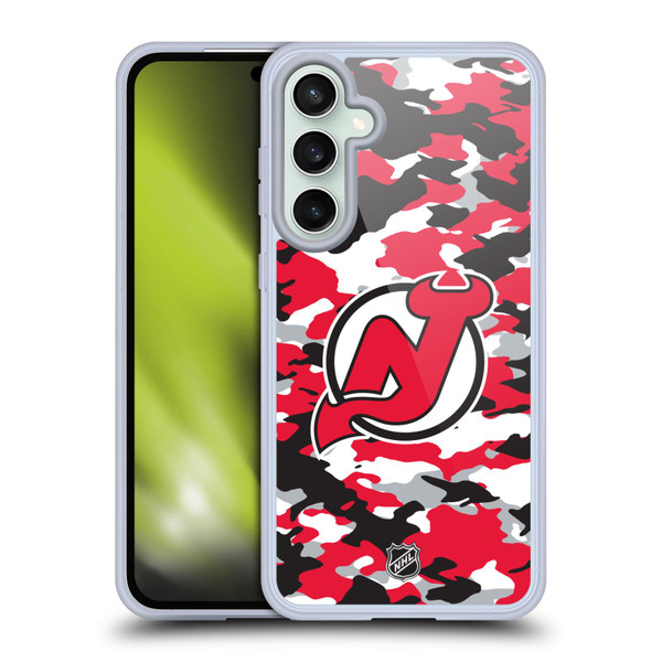 NHL New Jersey Devils Camouflage Soft Gel Case for Samsung Galaxy S23 FE 5G