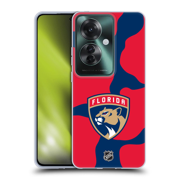 NHL Florida Panthers Cow Pattern Soft Gel Case for OPPO Reno11 F 5G / F25 Pro 5G