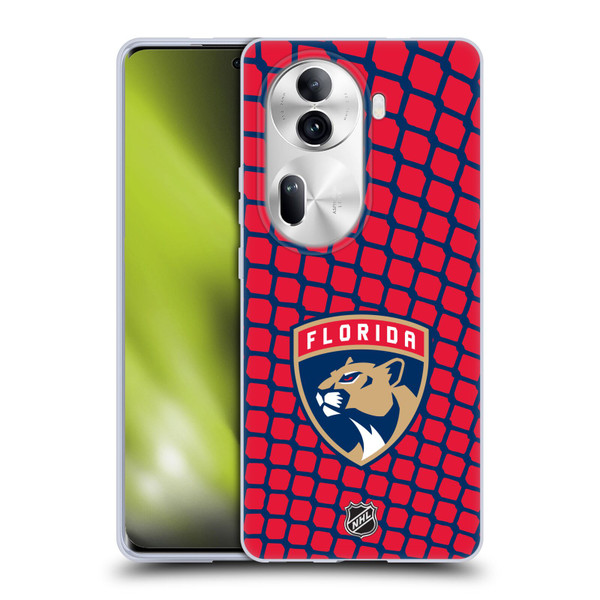 NHL Florida Panthers Net Pattern Soft Gel Case for OPPO Reno11 Pro