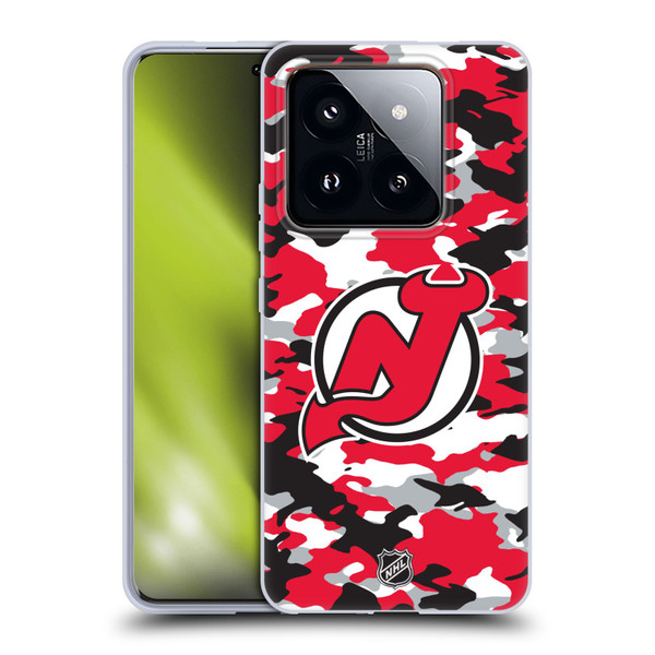 NHL New Jersey Devils Camouflage Soft Gel Case for Xiaomi 14 Pro