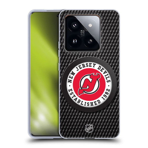 NHL New Jersey Devils Puck Texture Soft Gel Case for Xiaomi 14 Pro