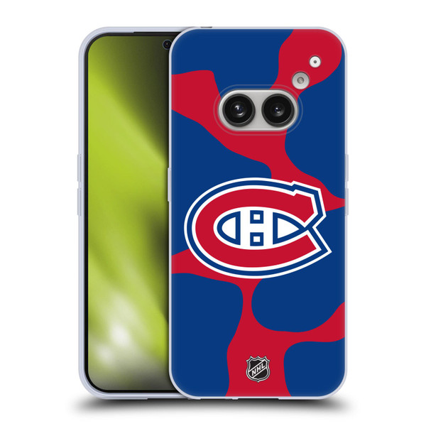 NHL Montreal Canadiens Cow Pattern Soft Gel Case for Nothing Phone (2a)