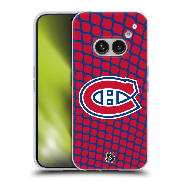 NHL Montreal Canadiens Net Pattern Soft Gel Case for Nothing Phone (2a)