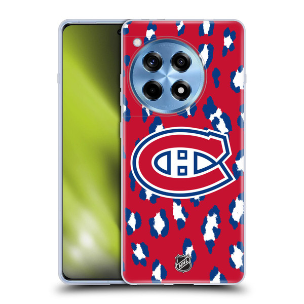 NHL Montreal Canadiens Leopard Pattern Soft Gel Case for OnePlus 12R
