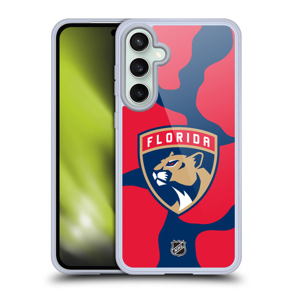 NHL Florida Panthers Cow Pattern Soft Gel Case for Samsung Galaxy S23 FE 5G
