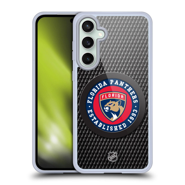 NHL Florida Panthers Puck Texture Soft Gel Case for Samsung Galaxy S23 FE 5G