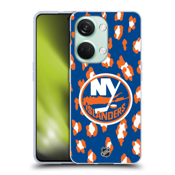 NHL New York Islanders Leopard Pattern Soft Gel Case for OnePlus Nord 3 5G