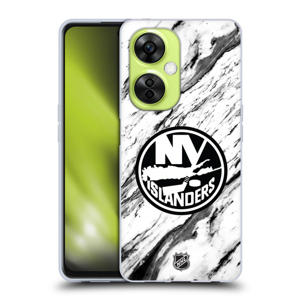 NHL New York Islanders Marble Soft Gel Case for OnePlus Nord CE 3 Lite 5G