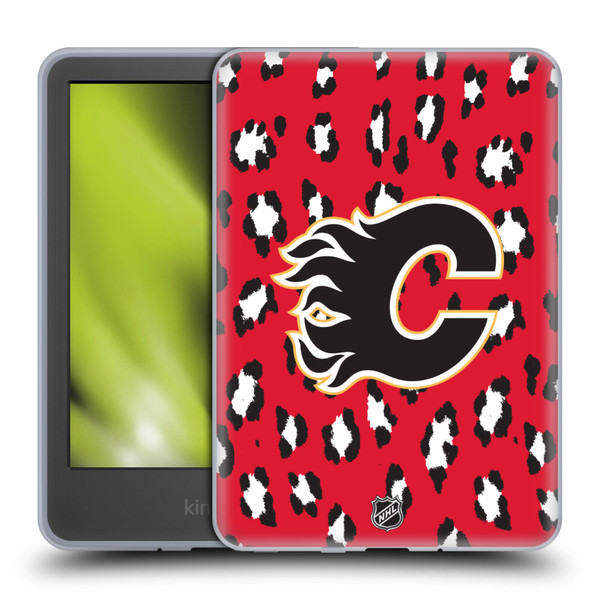 NHL Calgary Flames Leopard Patten Soft Gel Case for Amazon Kindle 11th Gen 6in 2022