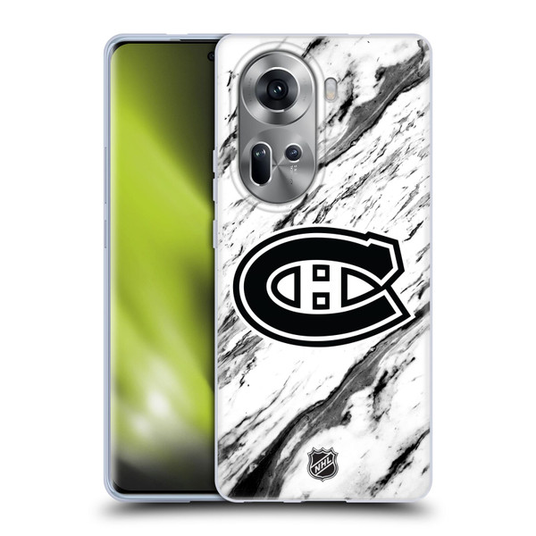NHL Montreal Canadiens Marble Soft Gel Case for OPPO Reno11