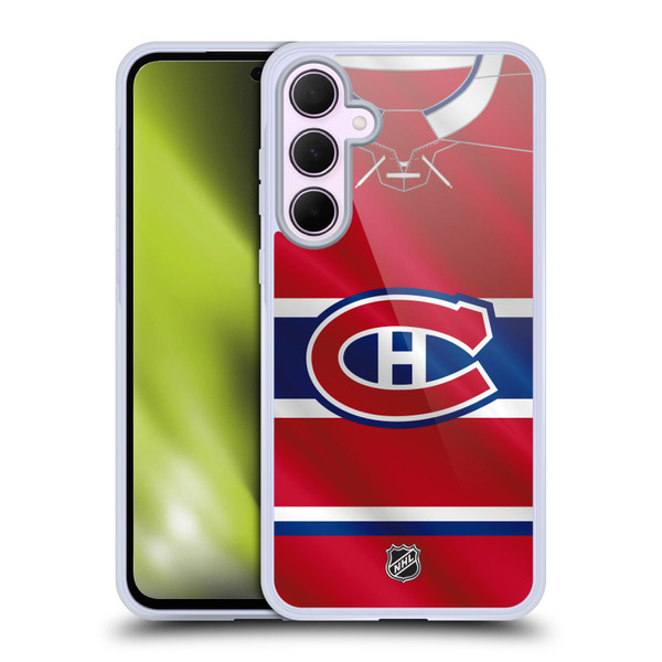 NHL Montreal Canadiens Jersey Soft Gel Case for Samsung Galaxy A35 5G