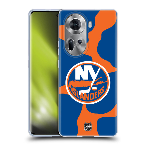 NHL New York Islanders Cow Pattern Soft Gel Case for OPPO Reno11