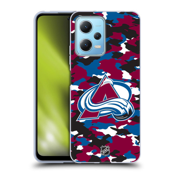 NHL Colorado Avalanche Camouflage Soft Gel Case for Xiaomi Redmi Note 12 5G