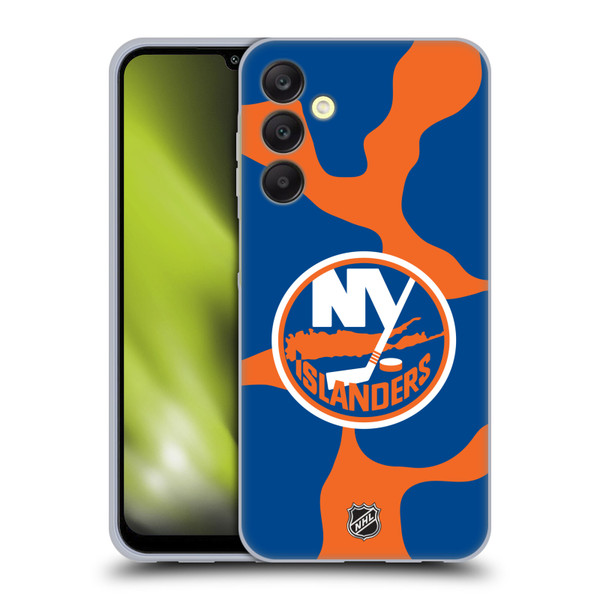 NHL New York Islanders Cow Pattern Soft Gel Case for Samsung Galaxy A25 5G