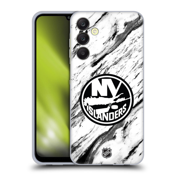 NHL New York Islanders Marble Soft Gel Case for Samsung Galaxy A25 5G