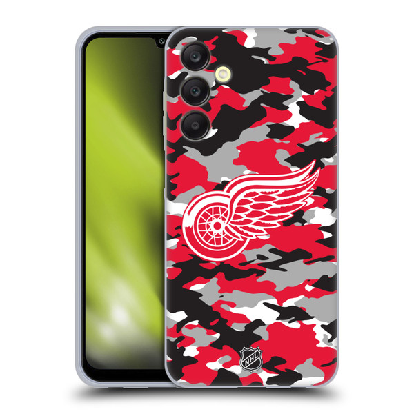 NHL Detroit Red Wings Camouflage Soft Gel Case for Samsung Galaxy A25 5G