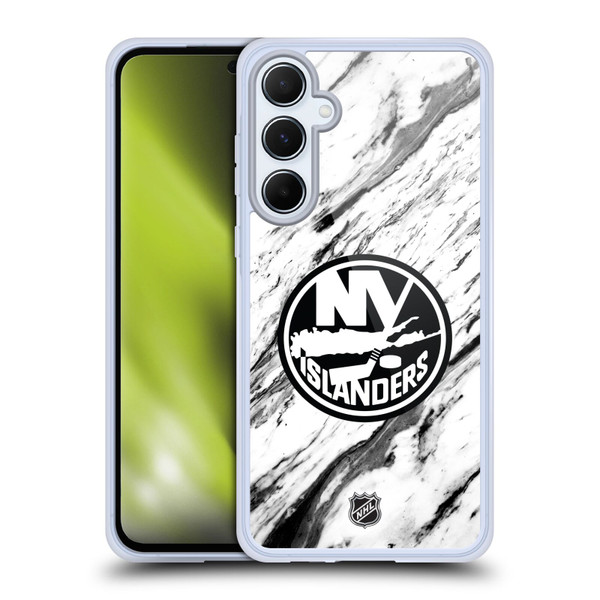 NHL New York Islanders Marble Soft Gel Case for Samsung Galaxy A55 5G