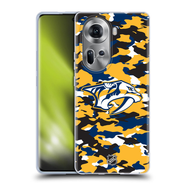 NHL Nashville Predators Camouflage Soft Gel Case for OPPO Reno11