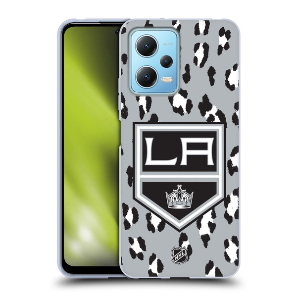 NHL Los Angeles Kings Leopard Patten Soft Gel Case for Xiaomi Redmi Note 12 5G