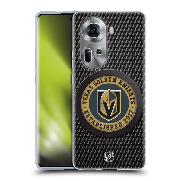 NHL Vegas Golden Knights Puck Texture Soft Gel Case for OPPO Reno11