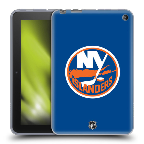 NHL New York Islanders Plain Soft Gel Case for Amazon Fire 7 2022