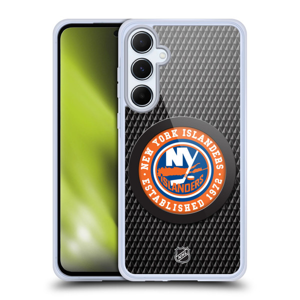 NHL New York Islanders Puck Texture Soft Gel Case for Samsung Galaxy A55 5G