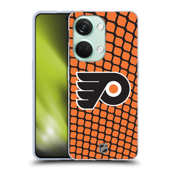 NHL Philadelphia Flyers Net Pattern Soft Gel Case for OnePlus Nord 3 5G