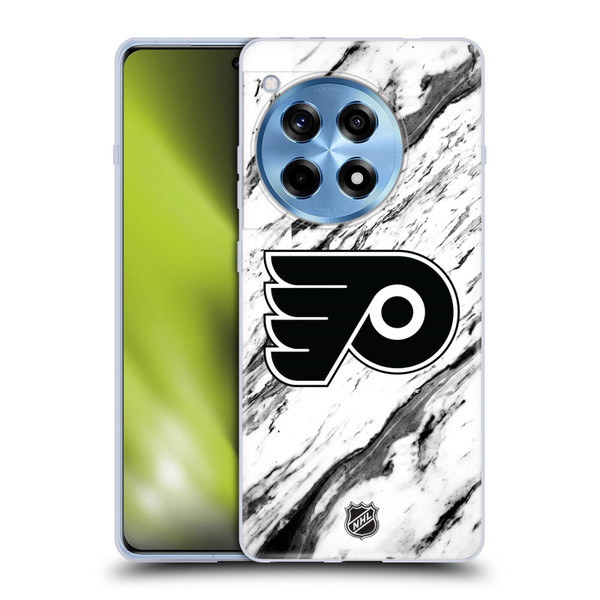 NHL Philadelphia Flyers Marble Soft Gel Case for OnePlus 12R