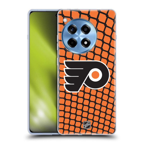 NHL Philadelphia Flyers Net Pattern Soft Gel Case for OnePlus 12R