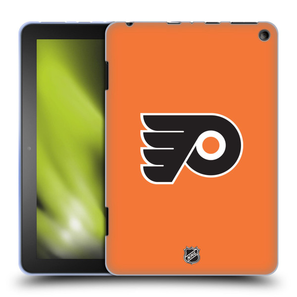 NHL Philadelphia Flyers Plain Soft Gel Case for Amazon Fire HD 8/Fire HD 8 Plus 2020