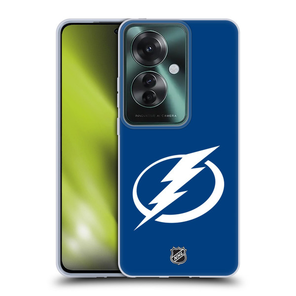 NHL Tampa Bay Lightning Plain Soft Gel Case for OPPO Reno11 F 5G / F25 Pro 5G